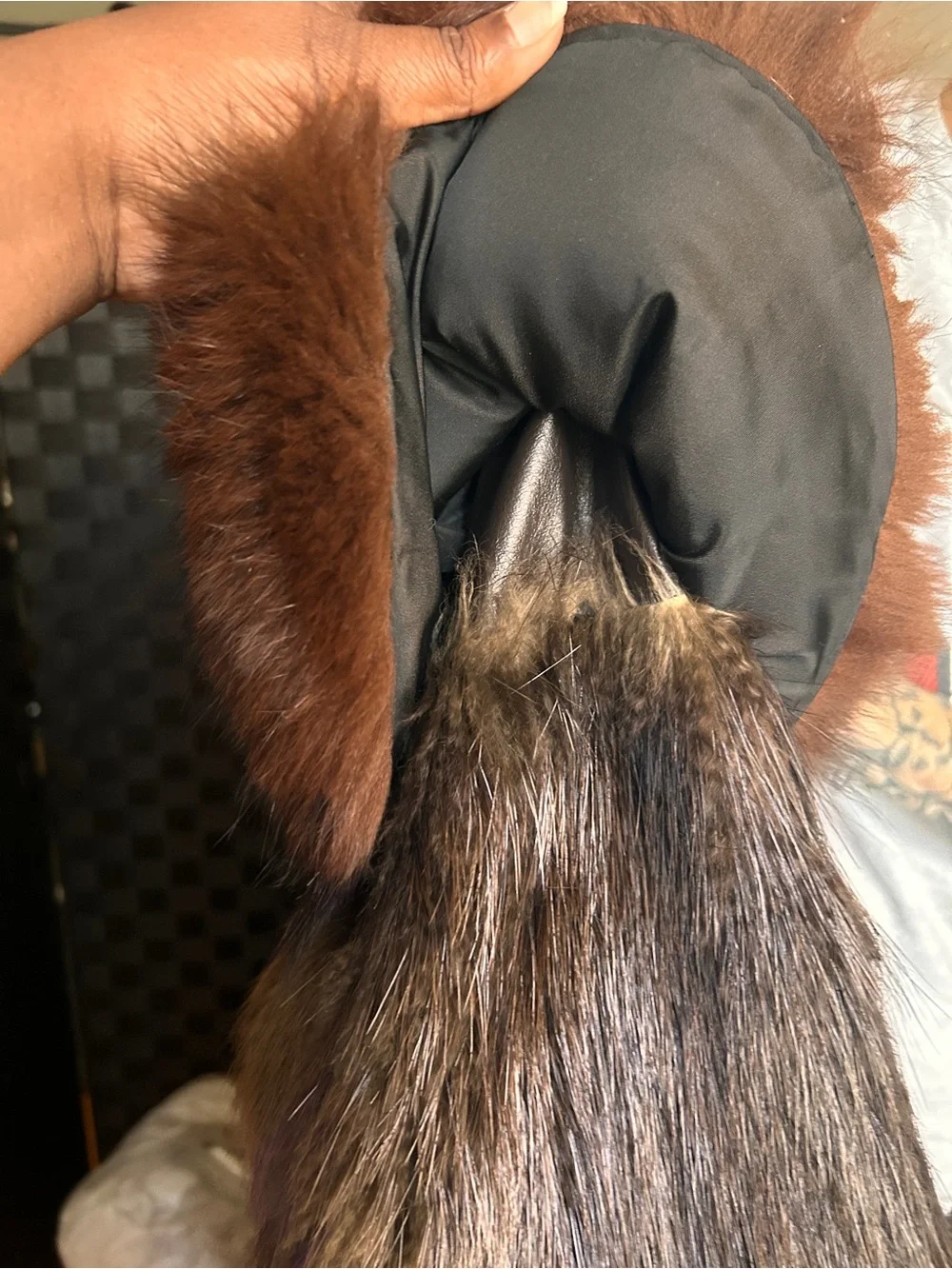 Fur Coat Vintage Long Hair Beaver Fox Shawl Collar Après Ski 80s Glam Plush Shag